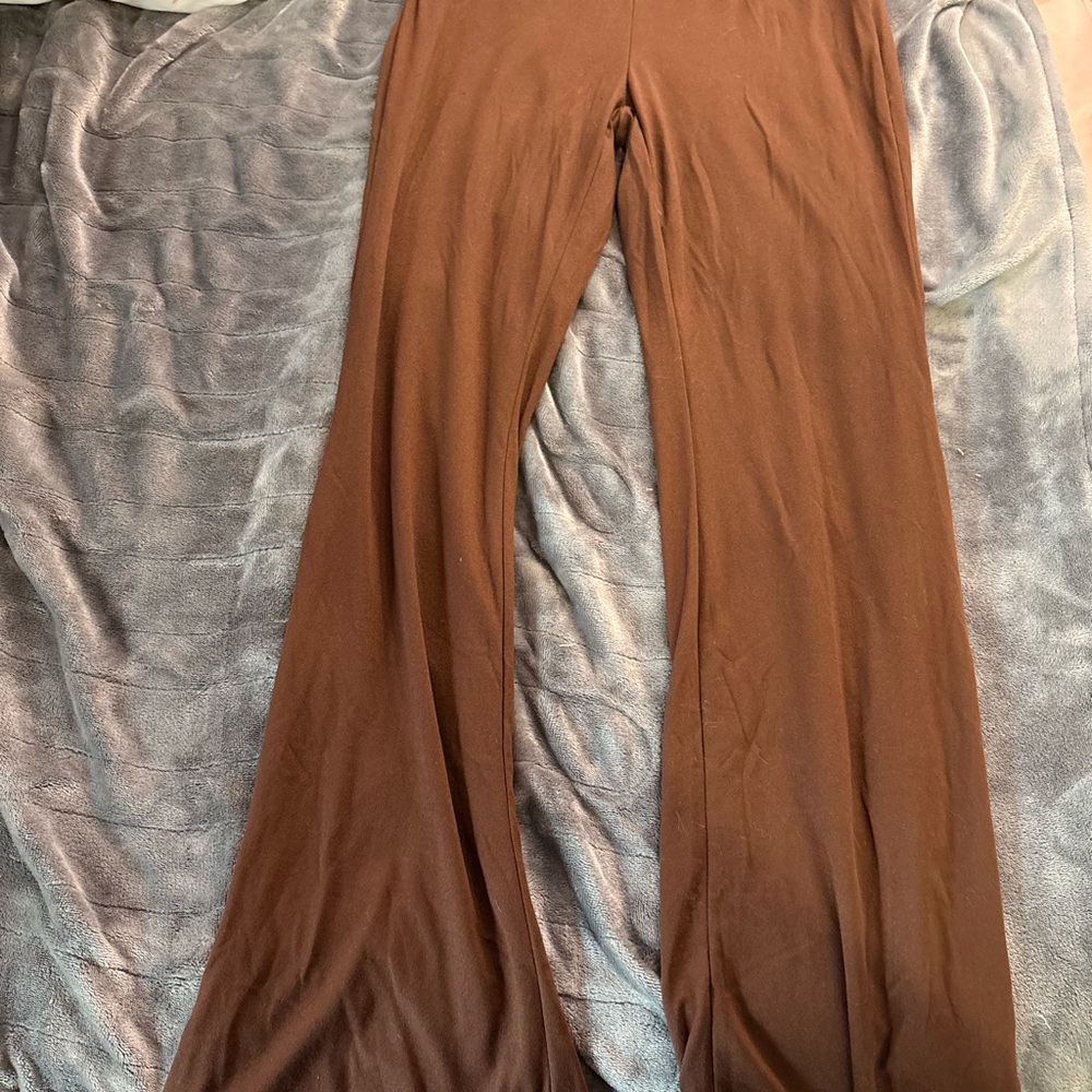 SHEIN Chocolate Wide Leg Pants